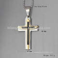 Stainless steel gold cross pendant 22k gold jewelry for men